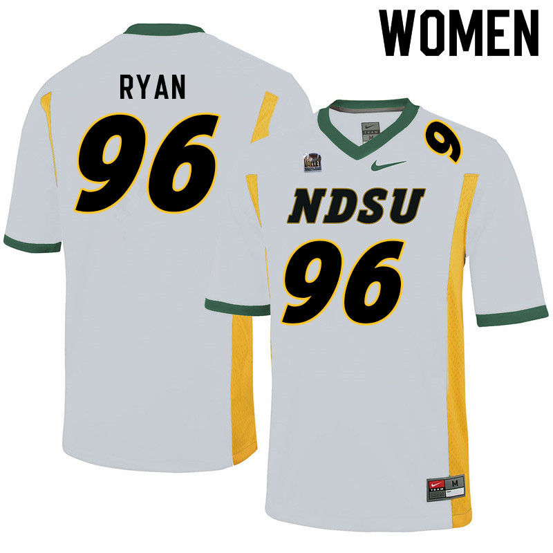 Women #96 Reed Ryan North Dakota State Bison College Football Jerseys Sale-White - Click Image to Close